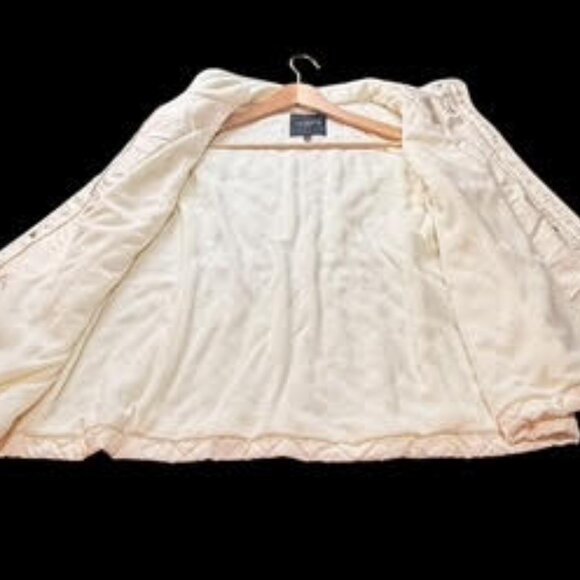 Talbots Quilted Vest Ivory White Fleece Lined Zip Snap Pockets Women’s Plus 2X - Picture 5 of 13